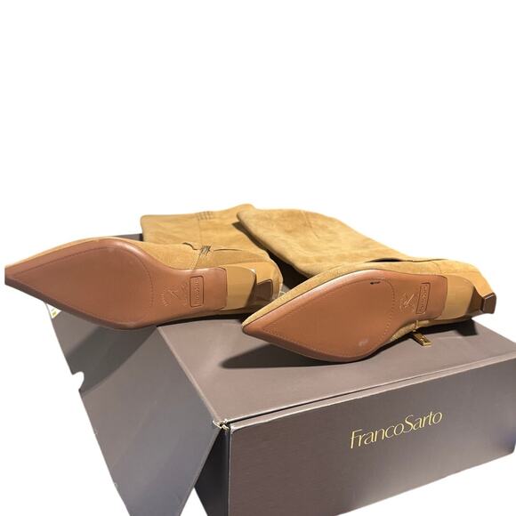 Franco Sarto Women's Martin Kitten Heel Pointed Toe Knee High Dress Boots - Picture 6 of 7